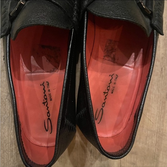 Santoni Mens Soft Italian Leather Loafers - Picture 6 of 11